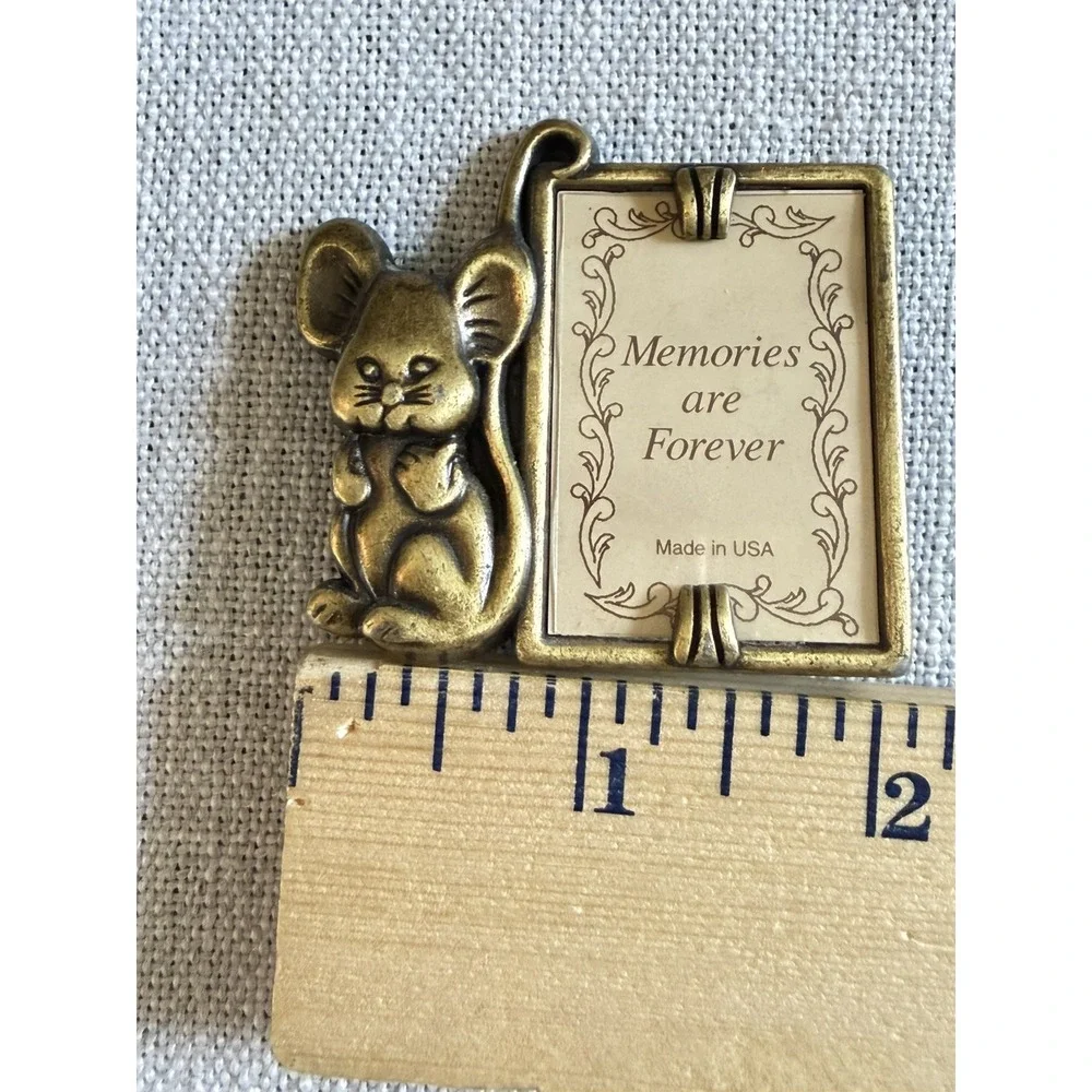 Vintage Miniature Molded Brass Picture Frame 2.0